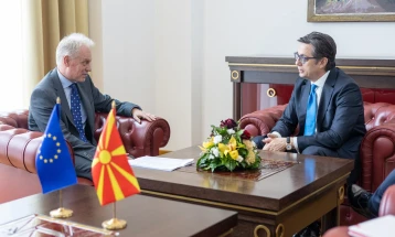 President Pendarovski meets EC officials Koopman and Matuella