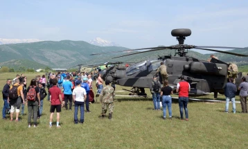 Изложба на воздухоплови, возила и опрема кои се дел од вежбата „Брз одговор 23“ на спортскиот аеродром „Аџитепе“  во Куманово