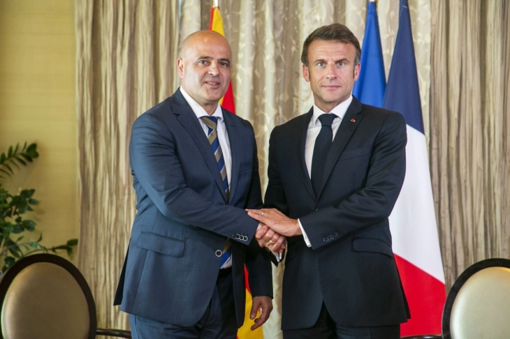 Kovachevski-Macron: France wants to see North Macedonia make progress and join EU