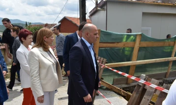 PM Kovachevski oversees reconstruction of water supply system in Bogdanci