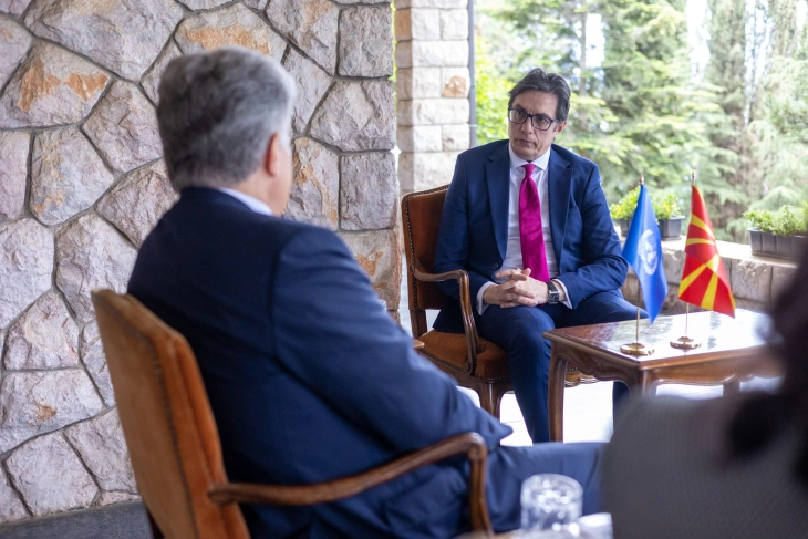 President Pendarovski meets UN Assistant Secretary-General for Europe, Central Asia and the Americas, Miroslav Jenča