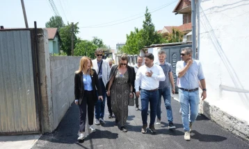 Завршени градежните работи на улица Македонско Косовска Бригада, во општина Шуто Оризари