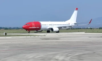 First flight of Oslo-Skopje seasonal air route lands at Skopje Airport