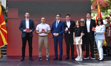 President Pendarovski awards outstanding athletes with Medal of Merit