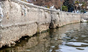 Нивото на водата во Охридското Езеро пет сантиметри под просекот за јуни