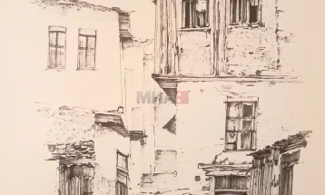Над 100 дела со мотиви од македонски села на  изложбата од Панде Петровски во КИЦ-Скопје