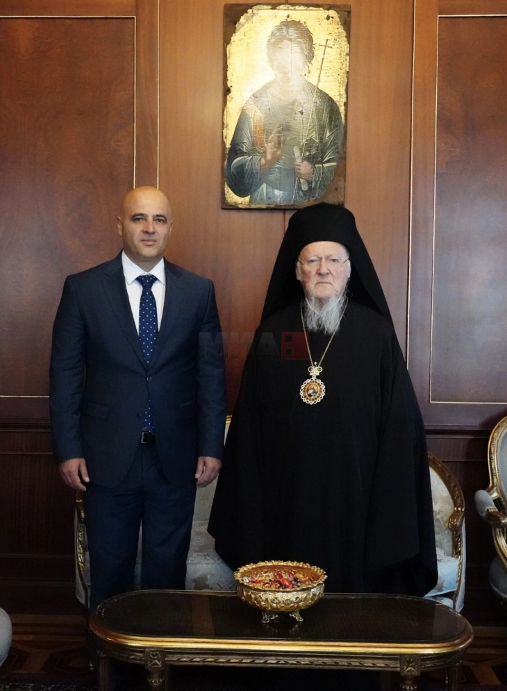 Kovaçevski në takim me patriarkun Vartolomej