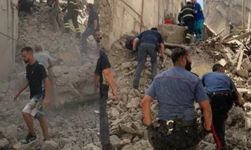 Two people rescued after building collapses near Naples