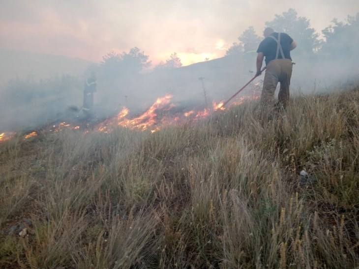 Zjarrëfikësit e Shtipit në tri intervenime pasditën e sotme