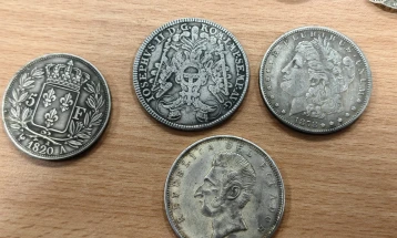 Customs officials foil smuggling attempt of ancient coins at Skopje airport