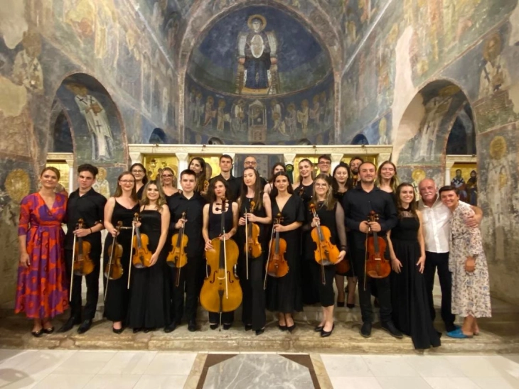 Chamber orchestra of JMM ‘Sasha Nikolovski-Gjumar’ and a book promotion ‘Тhe colors of my music’ at Ohrid Summer Festival