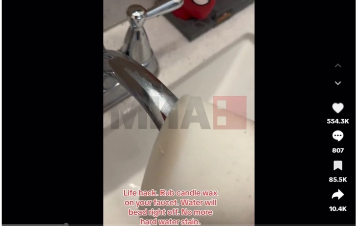 Тикток-совети: Восок од свеќа против бигорот на чешмите