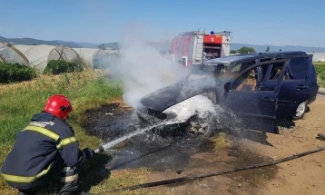 Изгоре автомобил кај Струмица