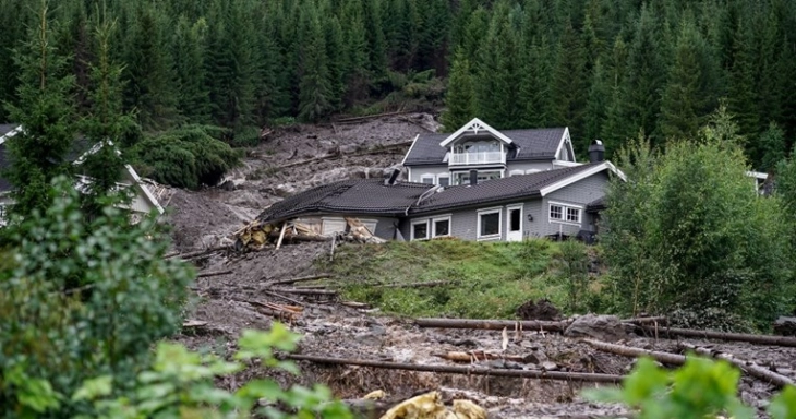 Flooding leads to landslides and evacuations in Norway