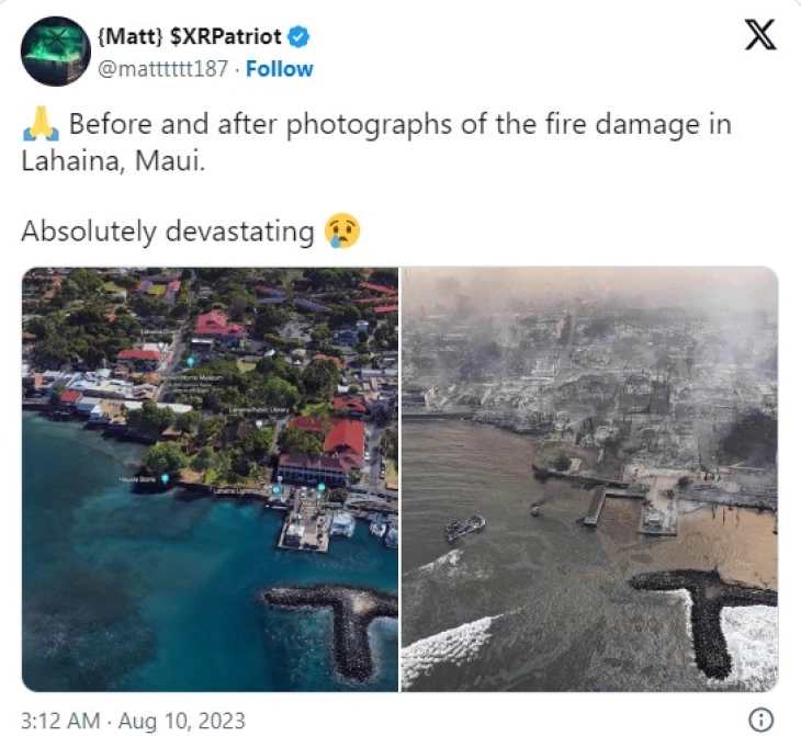 Шестмина загинати во пожарите на Хаваи