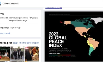 Spasovski: North Macedonia in top 40 on Global Peace Index 2023