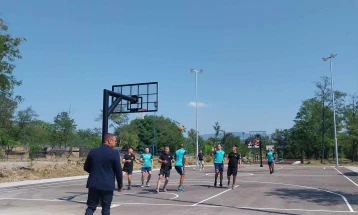 Реконструирано кошаркарското игралиште во полицискиот центар „Ѓорче Петров”