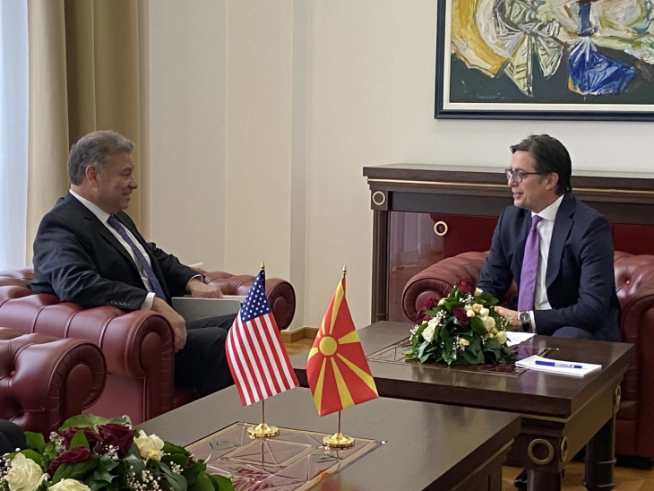 Pendarovski – Escobar: Washington expects North Macedonia to continue toward full EU membership