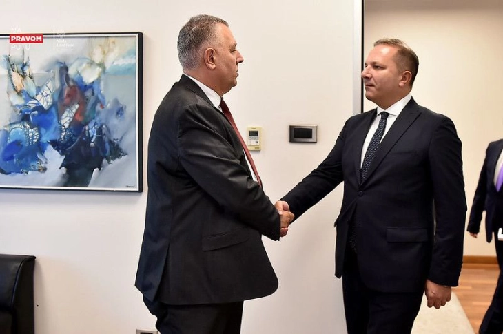 Spasovski meets Montenegrin minister Miljanic