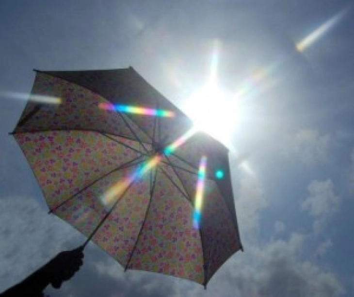 Weather: Sunny with a chance of local showers; high 38°C