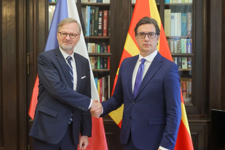 Pendarovski-Fiala: Angazhime për përforcimin e mëtejshëm të marrëdhënieve me Republikën Çeke në planin bilateral,  multilateral dhe në bashkëpunimin ekonomik