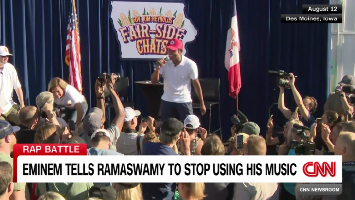 Еминем побара претседателскиот кандидат Рамасвами да не користи негова музика во кампањата