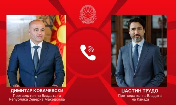 Kovachevski - Trudeau: North Macedonia can always count on Canada