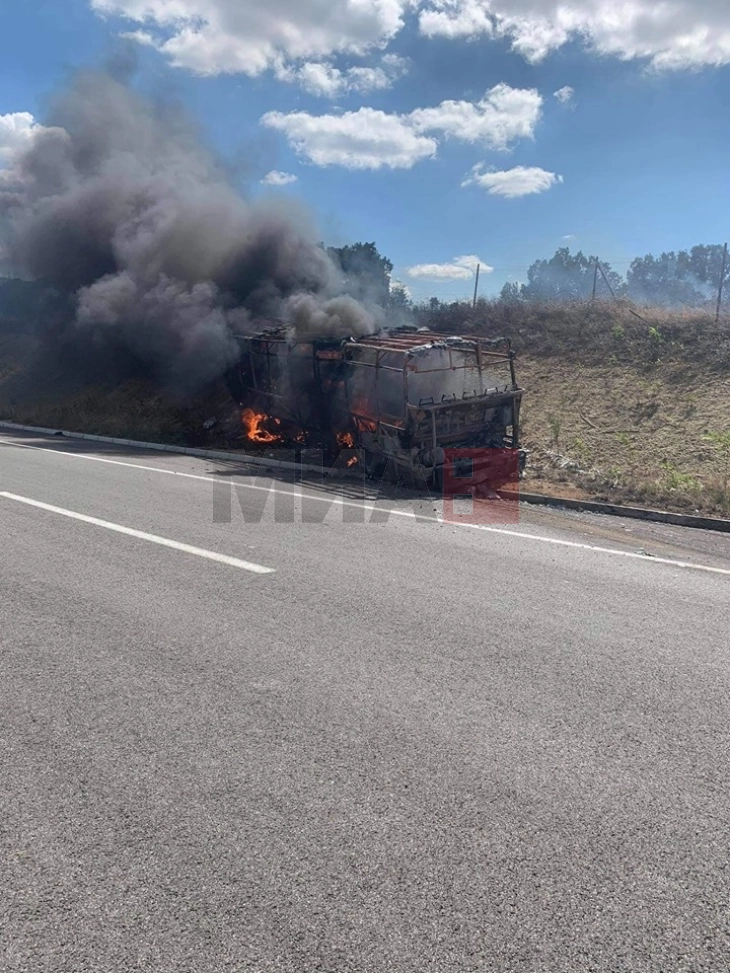 Autobusi i cili u përfshi në flakë afër Strazhës ka qarkulluar në relacionin Shkup - Ohër