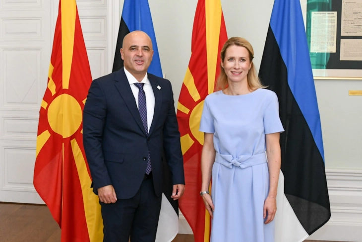 Kovachevski - Kallas: Estonia voices strong support for speeding up North Macedonia's European path