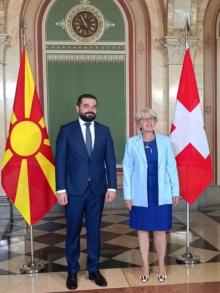 Justice Minister Lloga meets Swiss counterpart Baume-Schneider