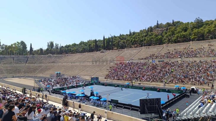 Античкиот олимписки стадион во Атина домаќин на натпреварите од Дејвис купот меѓу Грција и Словачка (фото)