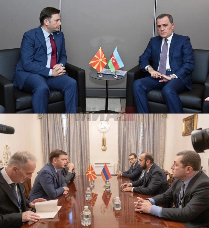 Османи на средби со министрите на Ерменија и Азербејџан: Употребата на сила за решавање на споровите е неприфатлива