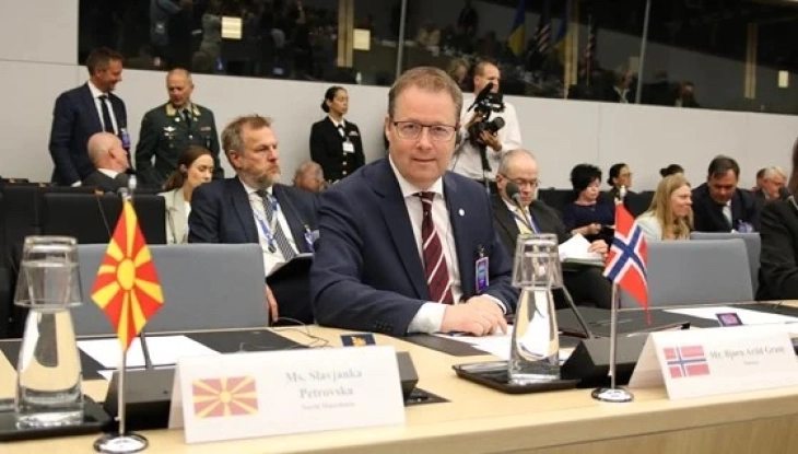 Norway's Defence Minister Bjørn Arild Gram visits North Macedonia