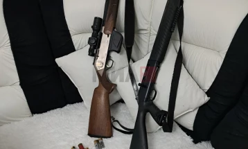 Претрес во скопско Количани, пронајдени пушки, приведено едно лице