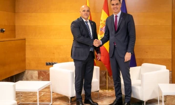Ковачевски - Санчез: Шпанија силно стои зад Северна Македонија за членство во ЕУ