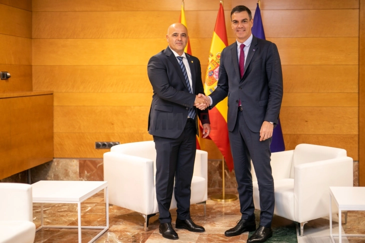 Kovachevski - Sanchez: Spain strongly supports North Macedonia's EU membership bid