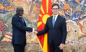 Pendarovski receives credentials of new Ambassador of Guinea-Bissau
