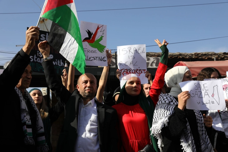 Në Shkup u mbajt protestë në mbështetje të popullit palestinez