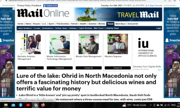 „Дејли Мејл“: Охрид во Северна Македонија не нуди само фасцинантна историја, туку и прекрасни вина и одличен квалитет за парите