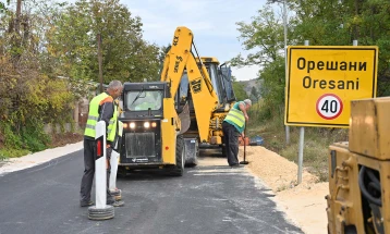 Реконструкцијата на патот Орешани-Зелениково во завршна фаза, министерот Бочварски на увид