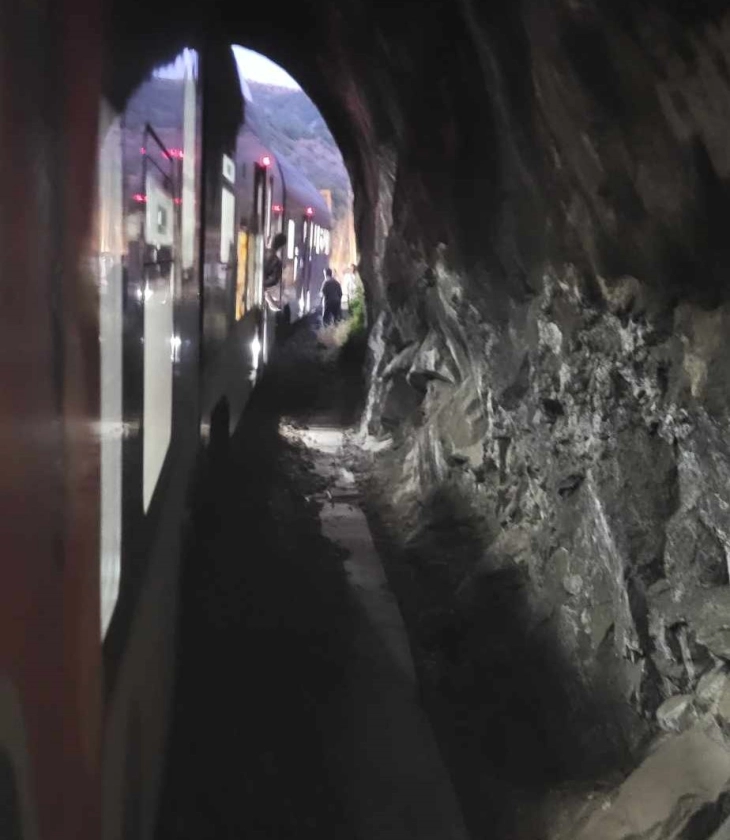 Патнички воз Скопје - Неготино удрил во железен предмет на пруга, граѓаните патувале шест часа