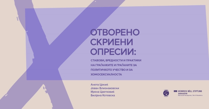 Промоција на истражувањето „Ставови, вредности, и практики на граѓанките и граѓаните за политичкото учество и хомосексуалноста“