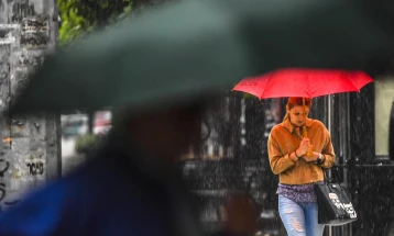 Weather: Partly cloudy, widely-scattered showers later