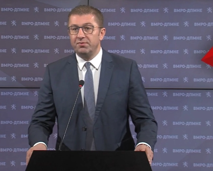 Mickoski: Early parliamentary elections only option as of today