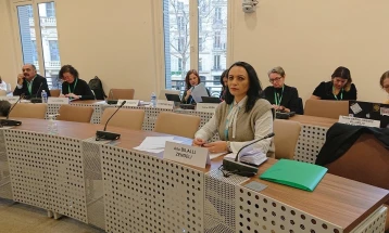 Арта Биљали-Зендели на седница на Комисијата за еднаквост и недискриминација на ПССЕ во Париз