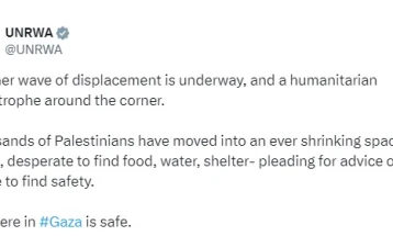УНРВА: Ситуацијата во Газа доаѓа до точка од која нема враќање, во тек е нов бран на раселување