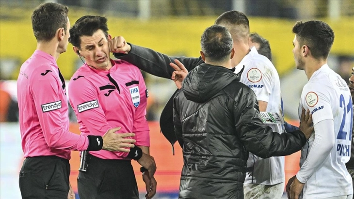 Football in Turkey suspended after club president punches referee