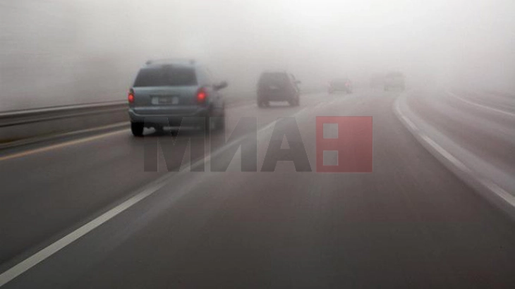 Mjegull në rrugën Hipodrom-Petrovec, në rajonin e Vardarit, në Manastir, Prilep, Kërçovë dhe Makedonski Brod