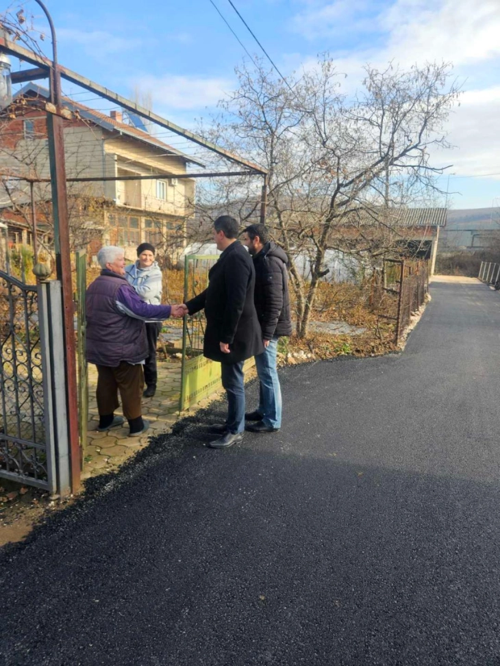 Асфaлтирани краци од улица во Миладиновци