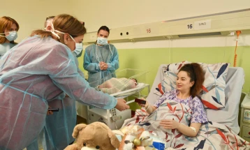 Ministers Mexhiti and Trenchevska visit Alek, first child of 2024